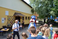 Zabawa ze Sznupkiem  w obszarze promocji bezpieczeństwa
