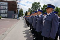 Policjanci biorący udział w obchodach Święta Policji.