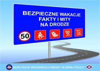 Dobra pogoda sprzyja bezpieczeństwu na drodze? plakat akcji