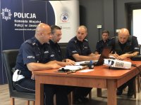 odprawa policjantów przed Tour de Pologne dowódcy zabezpieczenia