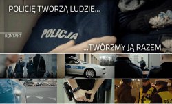 plakat zachęcający wstąpienie do służby w Policji Na nim policjanci różnych profesji