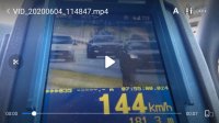 obraz pokazujący wynik na mierniku prędkości - 144 km/h