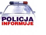 policja informuje na tle radiowozu