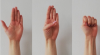 dłoń pokazująca znaki
