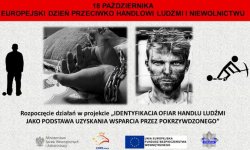 18 października już po raz 15. obchodzimy Europejski Dzień przeciwko Handlowi Ludźmi i Niewolnictwu. Plakat akcji