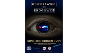 obiektywnie o drogówce, konkurs fotograficzny, na pierwszym planie ludzkie oko na czarnym tle