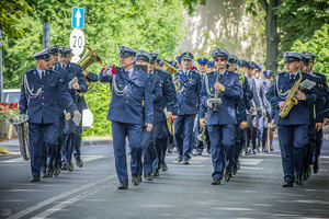 na zdjęciu orkiestra komendy wojewódzkiej policji